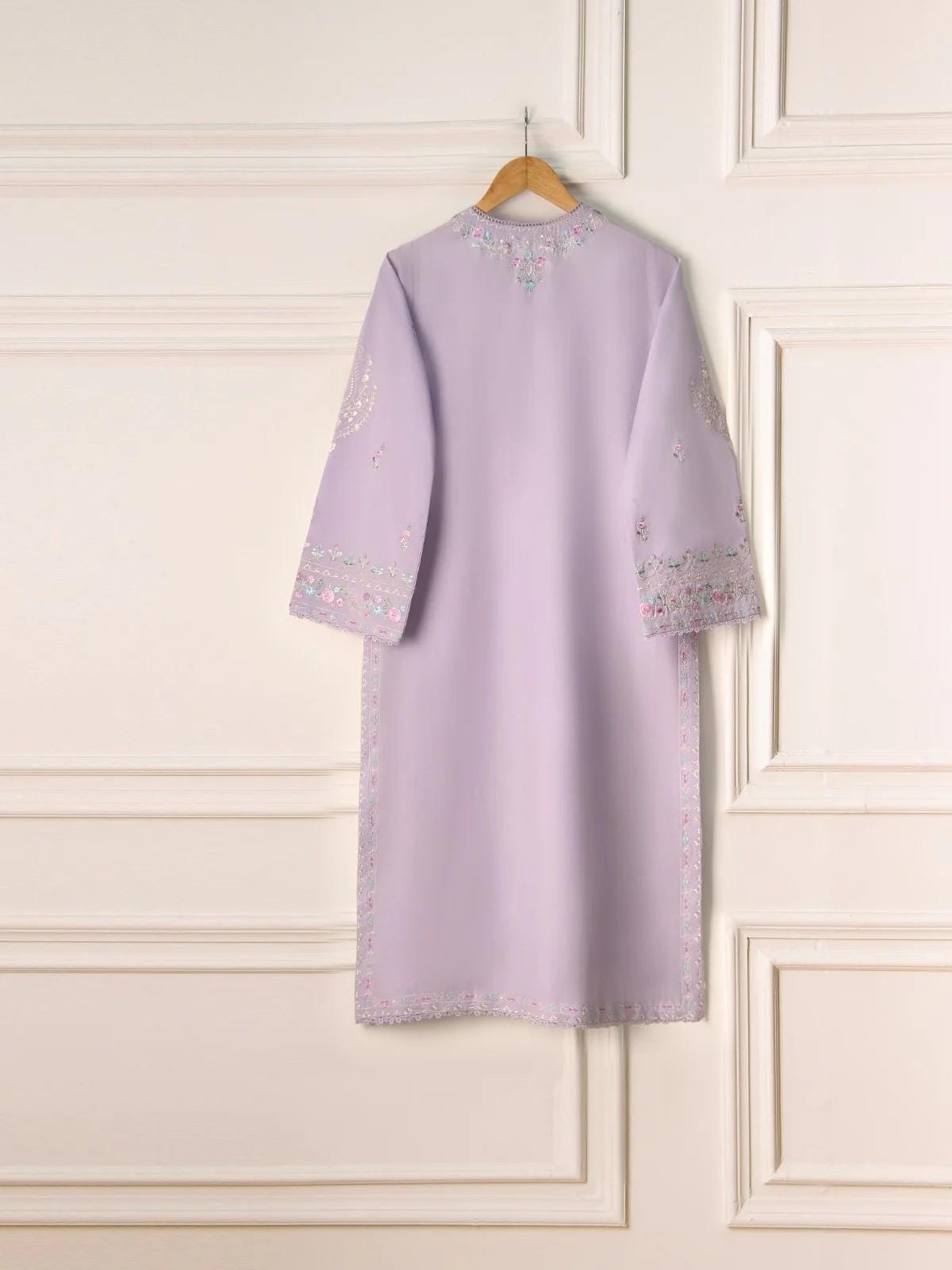 Agha Noor 2 piece - Embroidered Cotton Suit - Lilac
