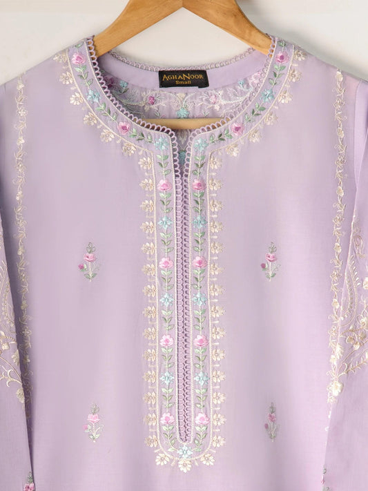 Agha Noor 2 piece - Embroidered Cotton Suit - Lilac