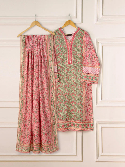 3 Piece Agha Noor Printed Cambric Shalwar Kameez Suit
