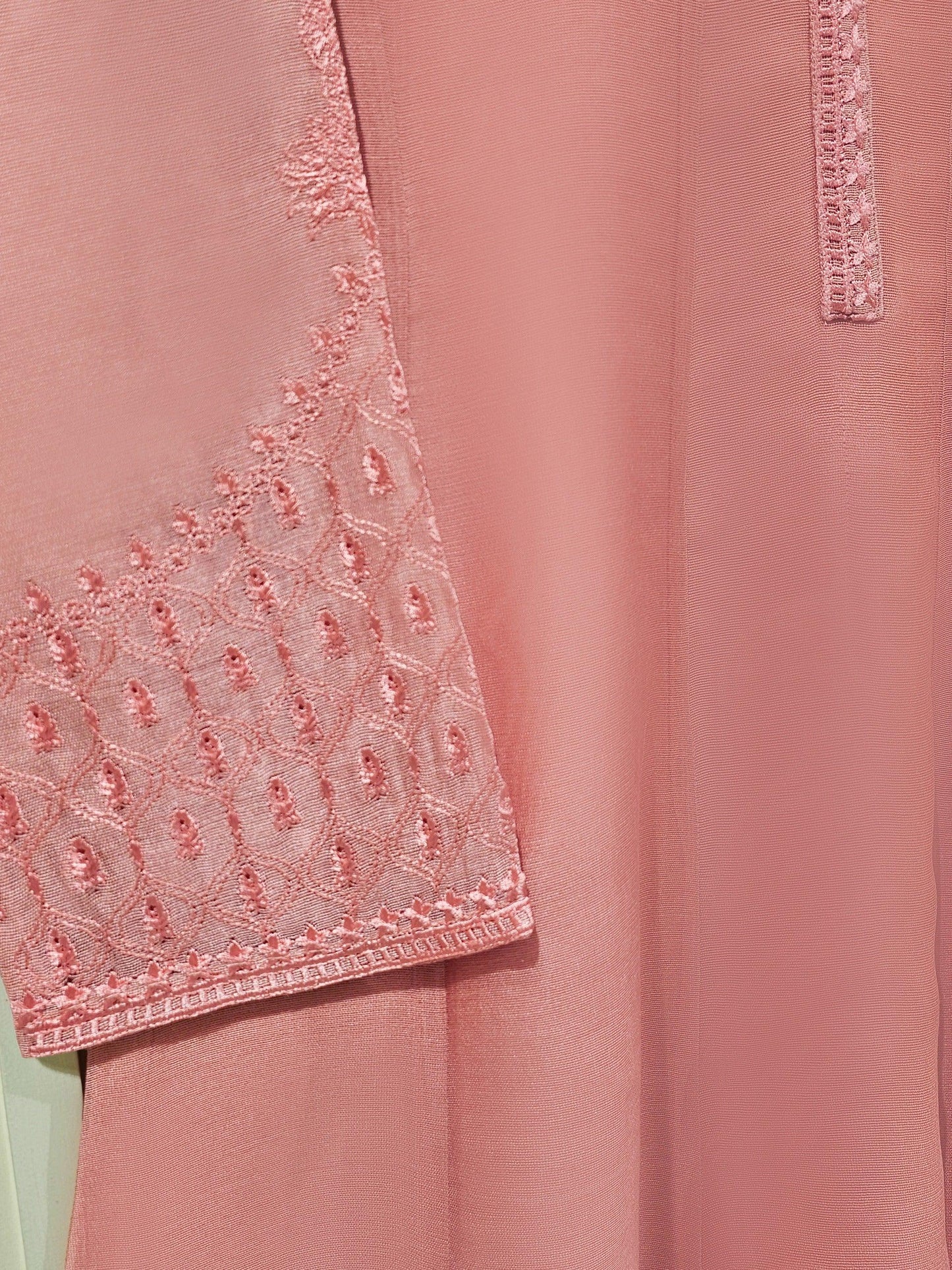 3 Piece Agha Noor Embroidered Cotton Net Suit with Printed Chiffon Dupatta