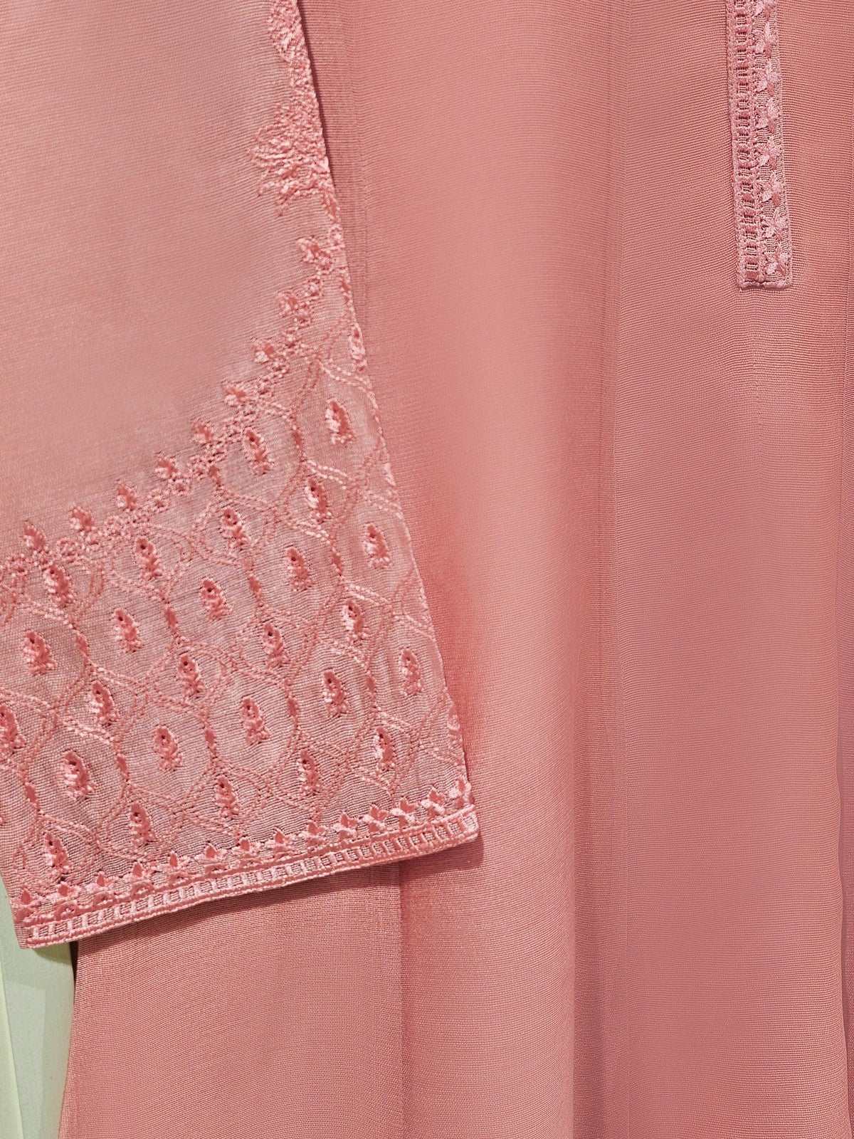 3 Piece Agha Noor Embroidered Cotton Net Suit with Printed Chiffon Dupatta