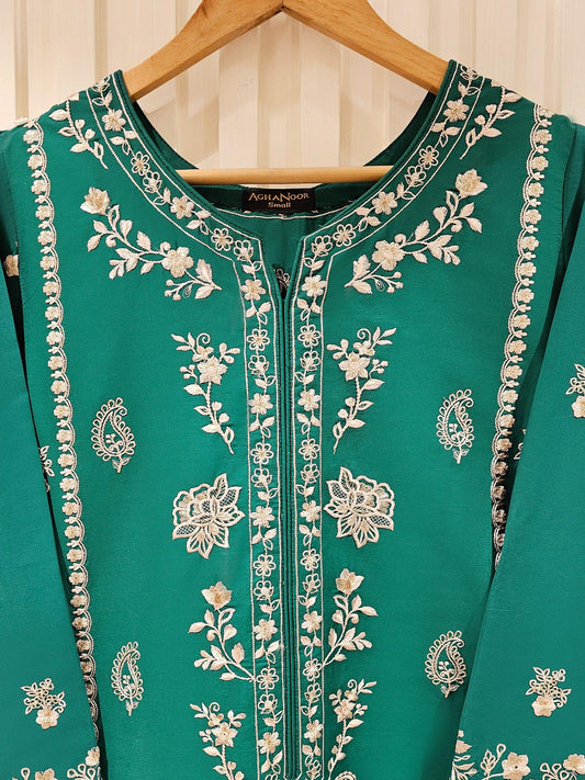2 Piece Agha Noor - Designer Embroidered Lawn Shalwar Kameez Suit