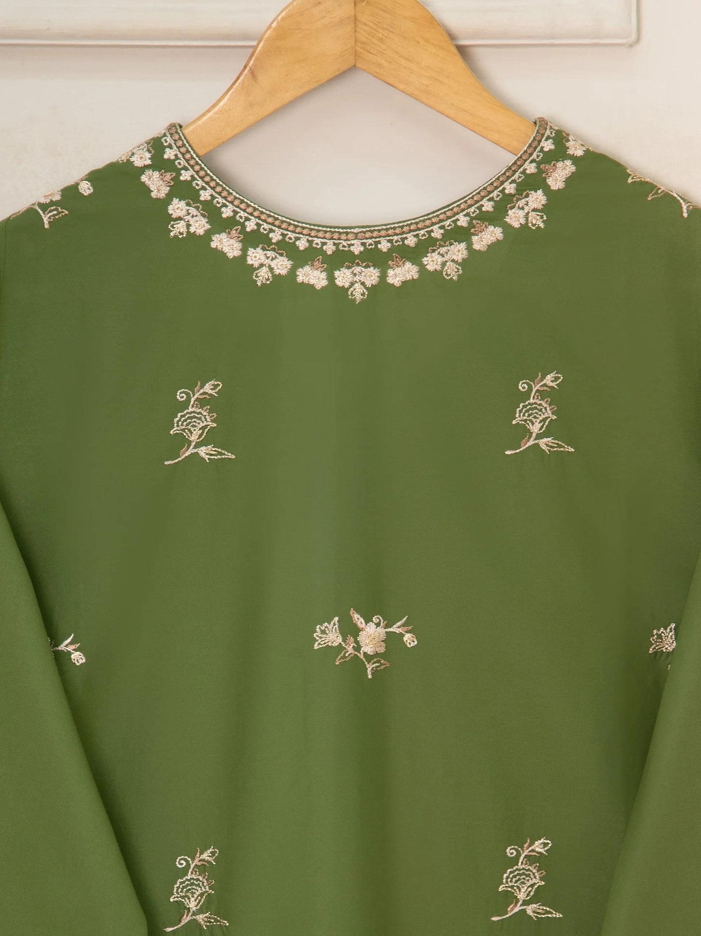 Agha noor 2 piece - Pure Embroidered Lawn Suit - Green