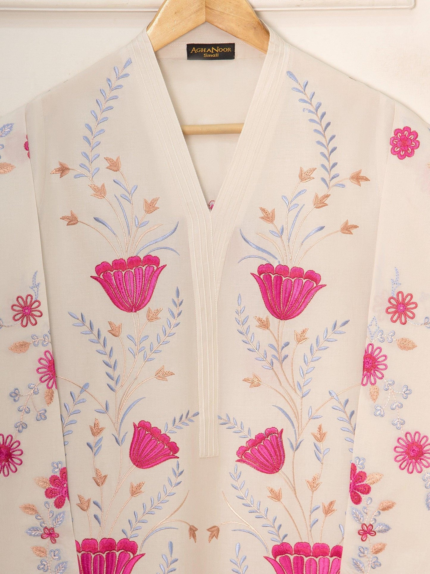 Agha Noor 3 piece - Embroidered Lawn Suit - Off White
