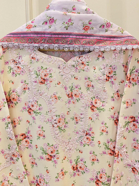 Agha Noor 2 piece - Digital Printed Lawn Suit