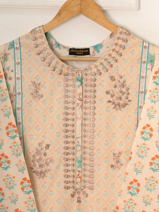 Agha Noor 2 Piece Printed Lawn Suit: India Pakistan Kameez Dupatta (M, L)