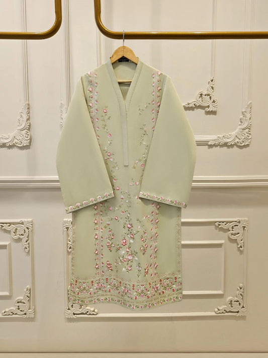 Aghanoor 2 piece - Pure Embroidered Lawn Suit - India Pakistan Bangladesh Shalwar Kameez