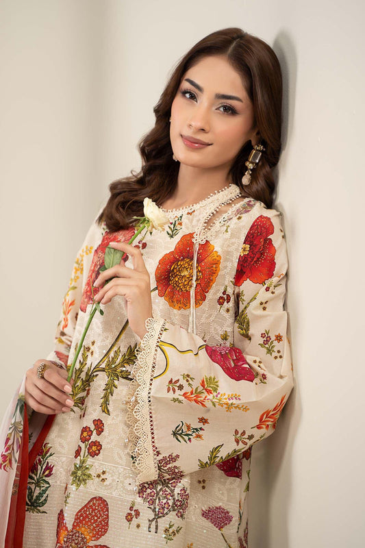 Maria.B - 3 Piece Embroidered Lawn Suit