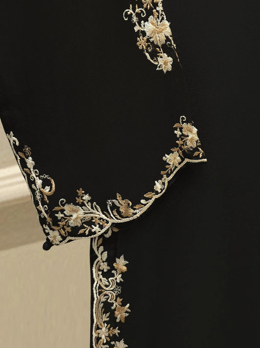 Aghanoor 2 Piece Pure Cotton Net Embroidered Suit Size - (Medium, Large) Silk Pants