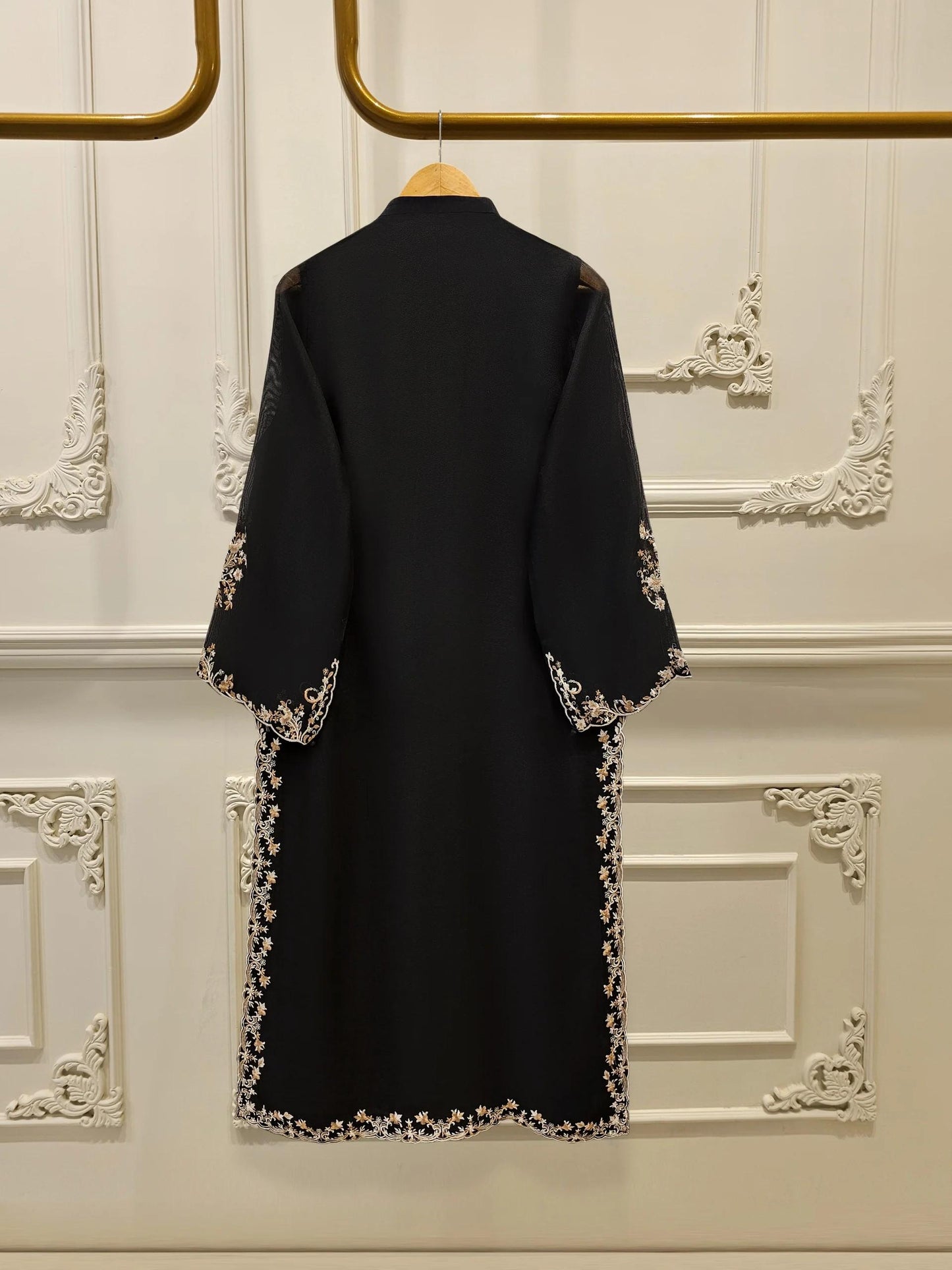 Aghanoor 2 Piece Pure Cotton Net Embroidered Suit Size - (Medium, Large) Silk Pants
