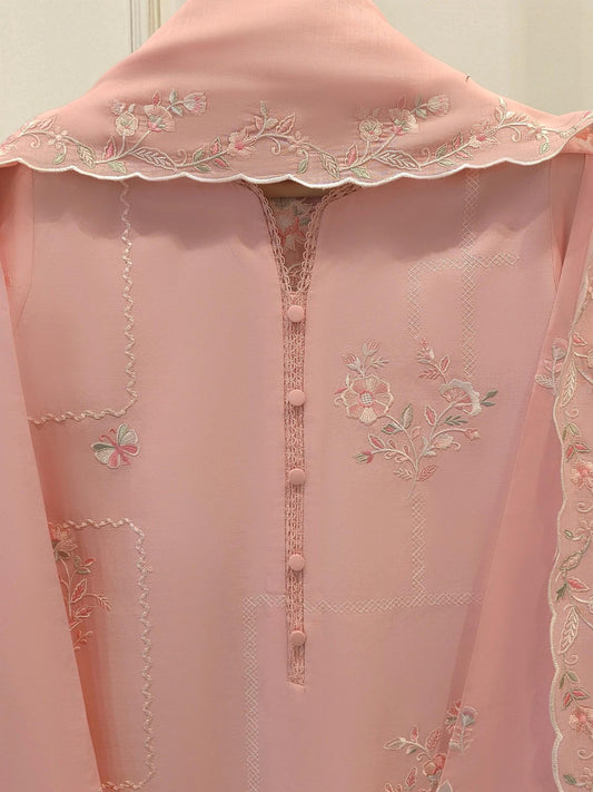 Aghanoor 2 piece - Embroidered Lawn Suit - Shirt and Dupatta