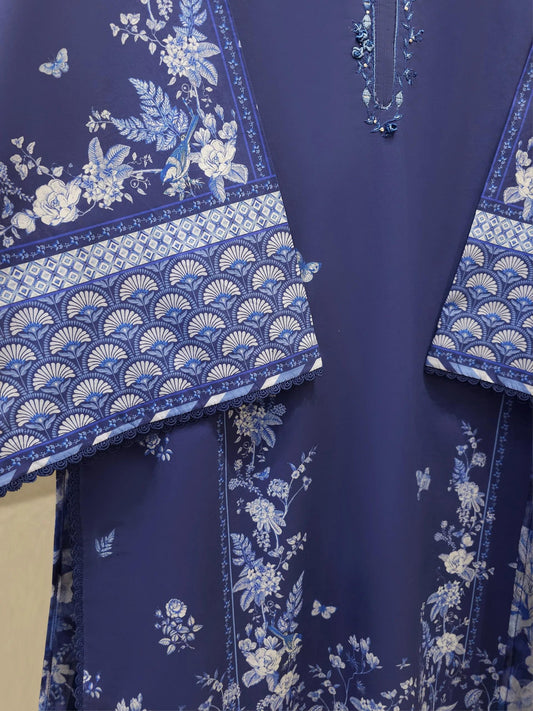 Aghanoor 2 piece - Digital Printed Lawn Suit - Chiffon Dupatta