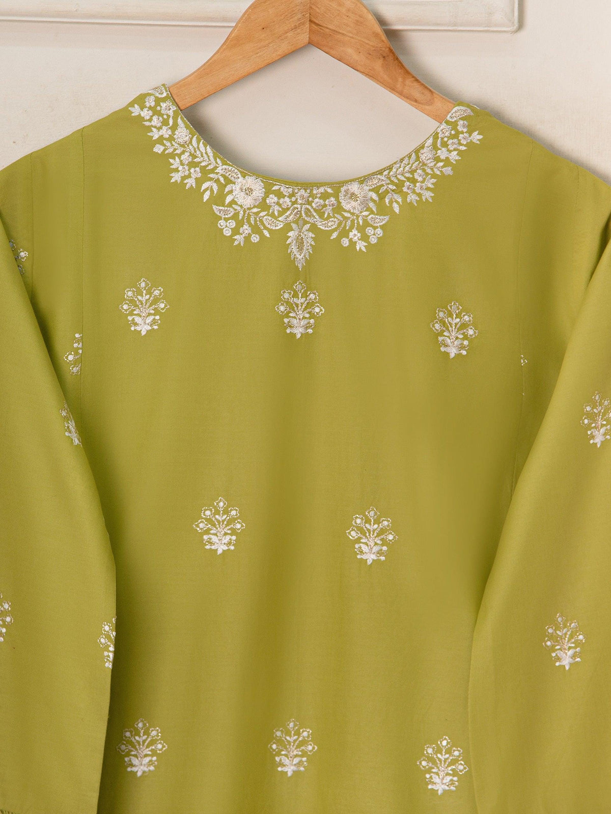 Agha Noor 2 piece - Pure Embroidered Lawn Suit - Dhani Green