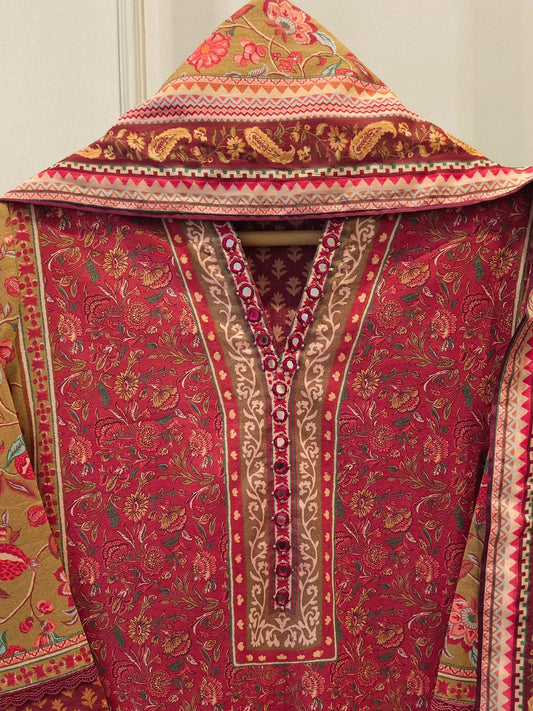Digital Print Lawn Shalwar Kameez Suit - Agha Noor Design