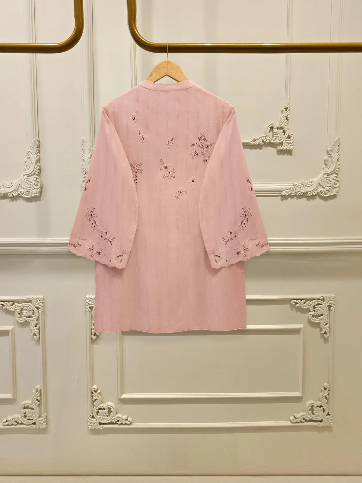 Agha Noor 2 piece - Embroidered Lawn Suit - Tea Pink