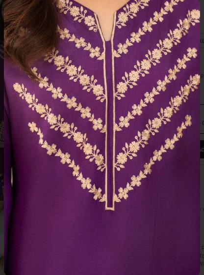 Farshi Shalwar Kattan Silk Suit - Organza Dupatta