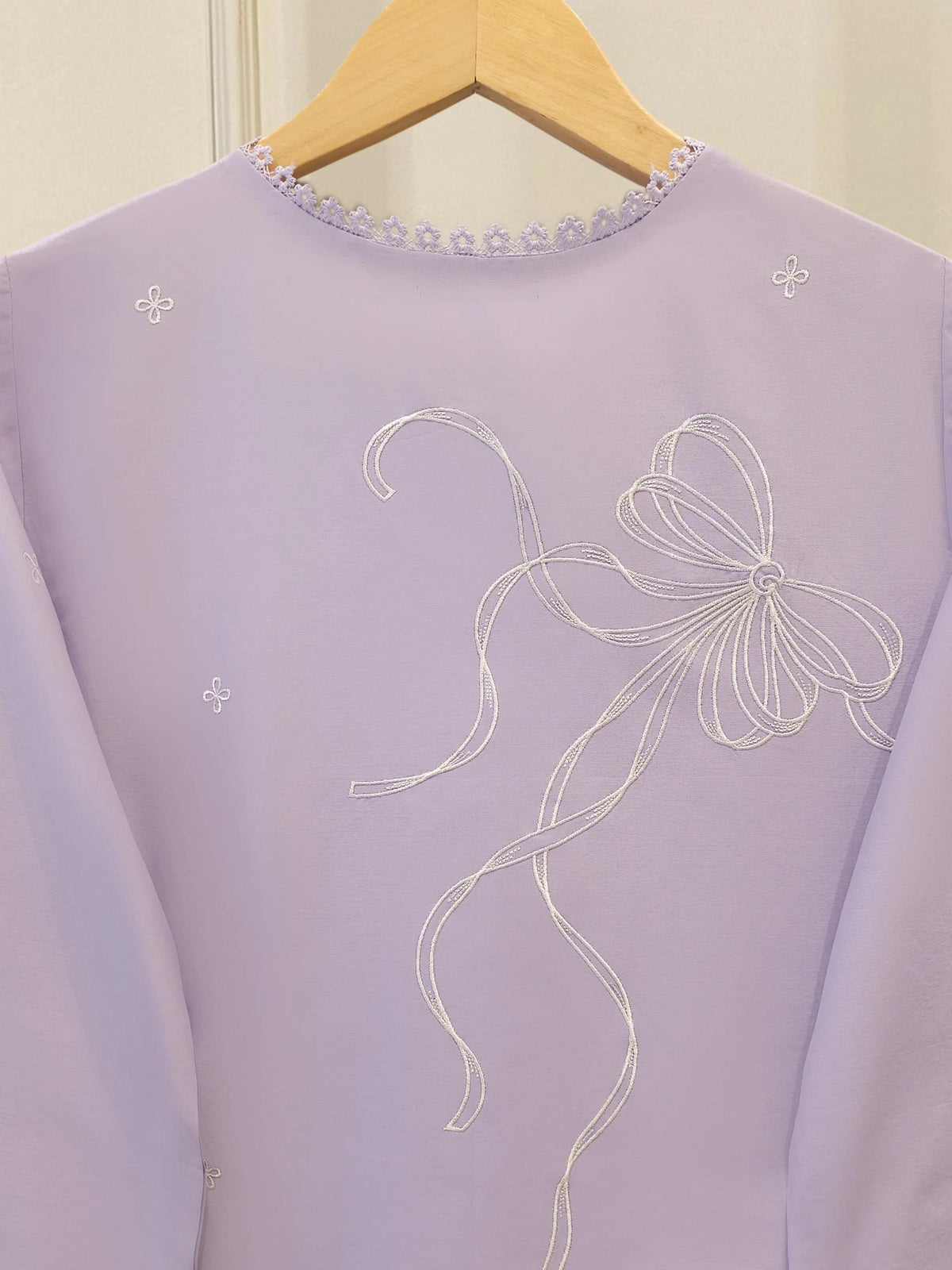 Agha Noor 2 piece Embroidered Lawn Suit -- Lilac