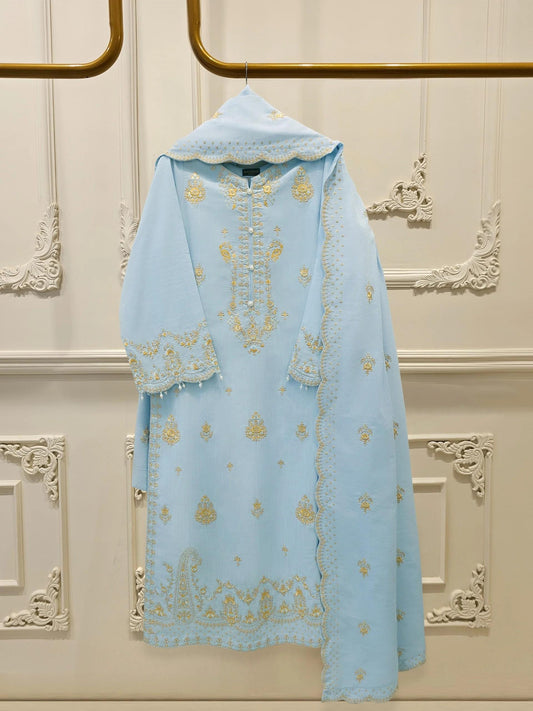 Embroidered Khaddar (Khaadi) Suit - 3 Piece Agha Noor