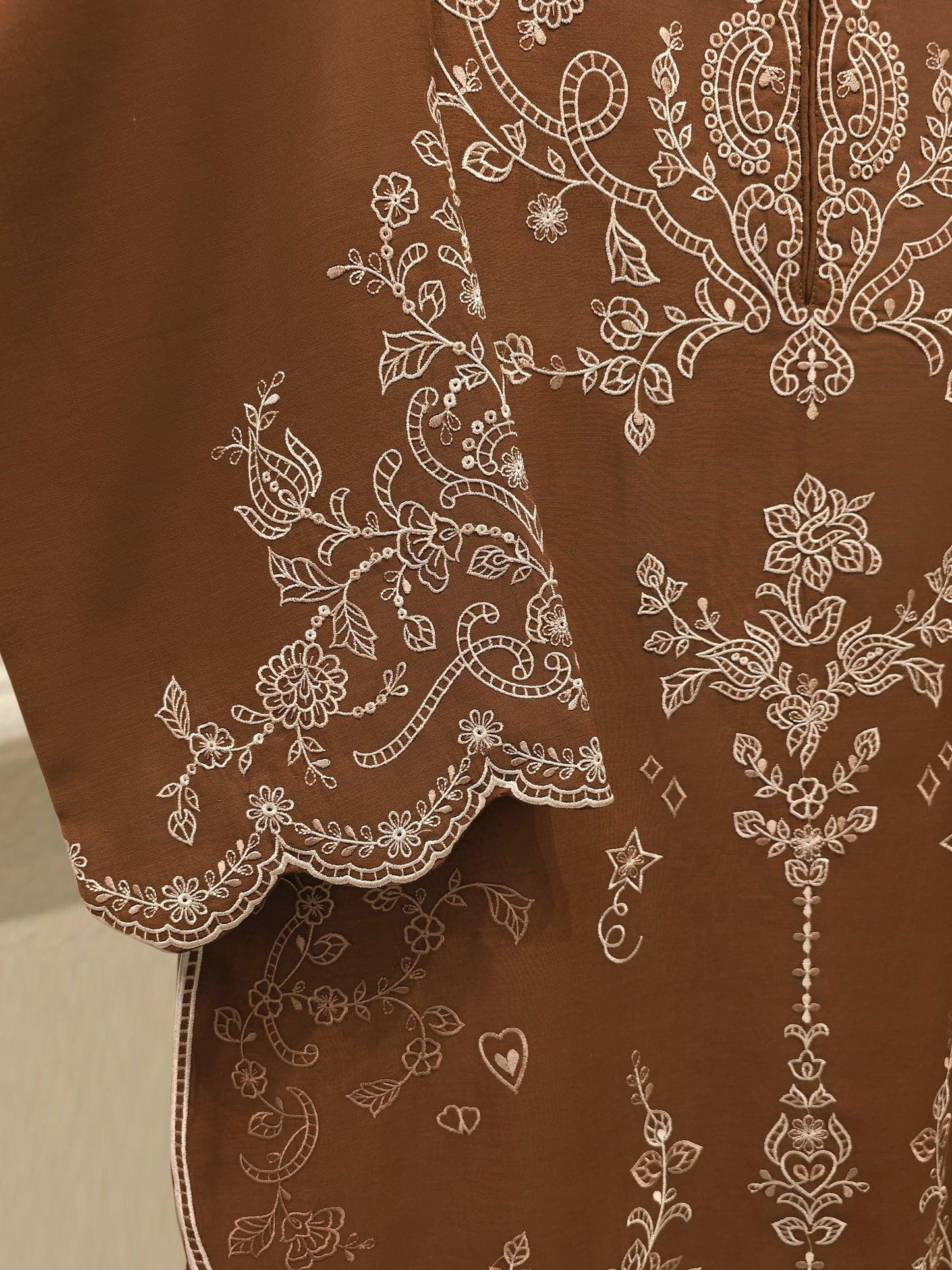 Embroidered Kora Cotton Suit with Raw Silk Pants - Agha Noor 2 Piece