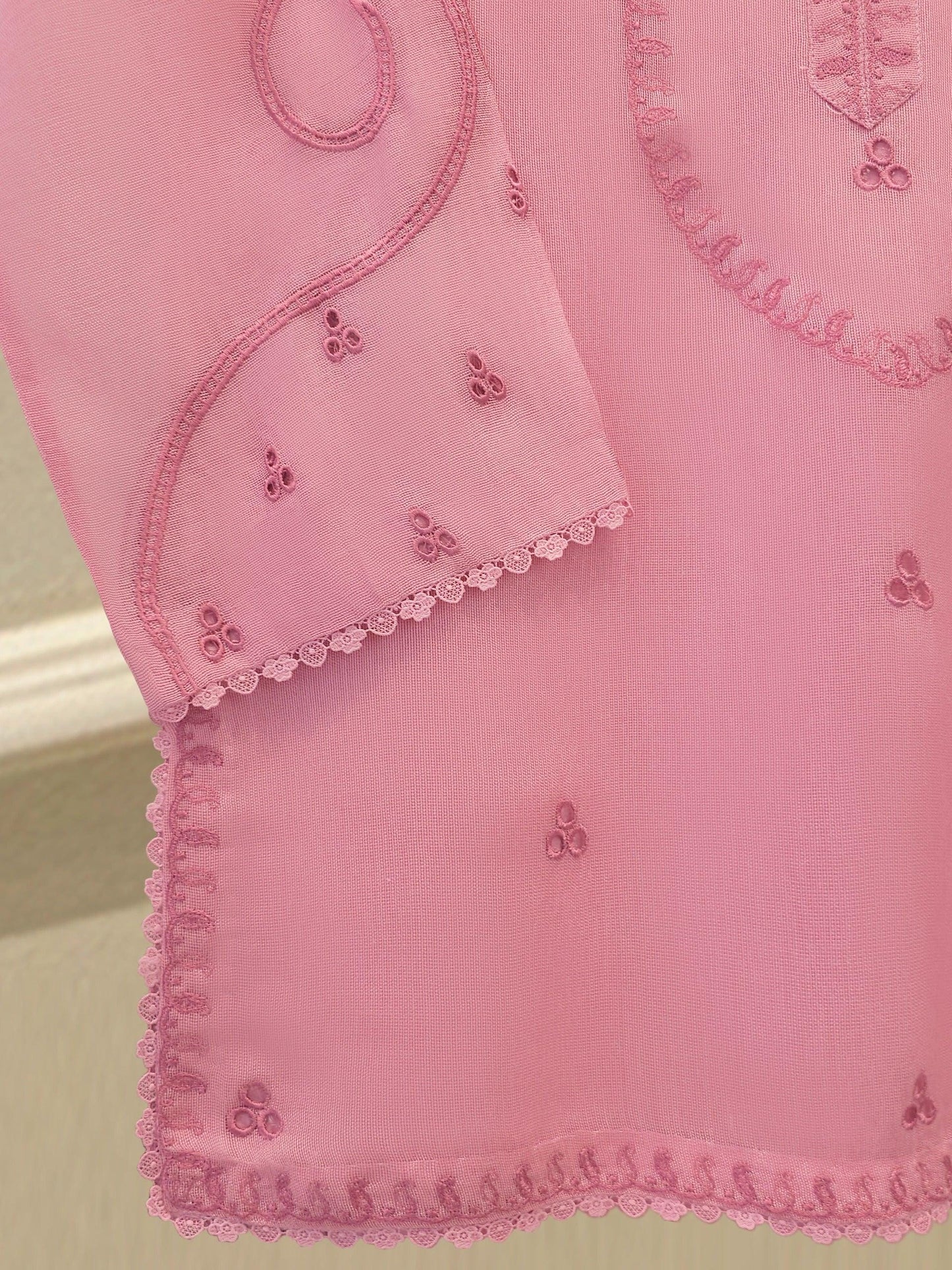 Agha Noor Embroidered Suit - 3 Piece - Pink and Green
