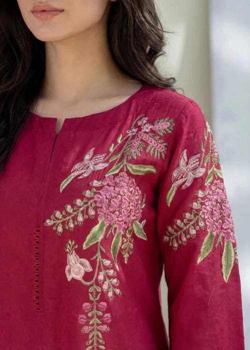 2 Piece Embroidered Lawn Summer Kurta Set - Palazzo Pants