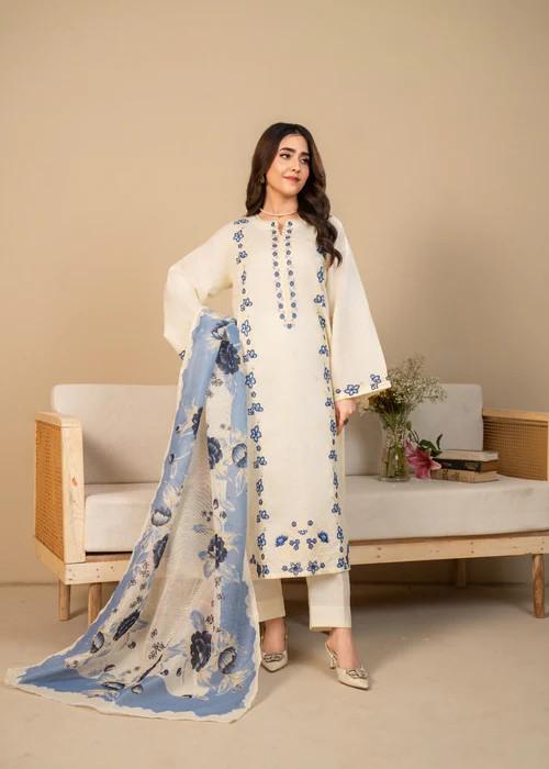 3 piece - Embroidered Summer Lawn Suit