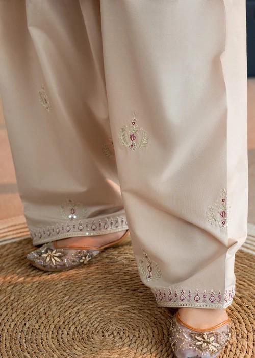 Embroidered Lawn Kurta Farshi Shalwar Suit - 2 Piece - Lilac