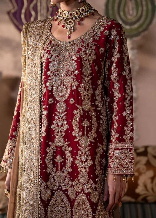 Embroidered Chiffon Gharara Suit