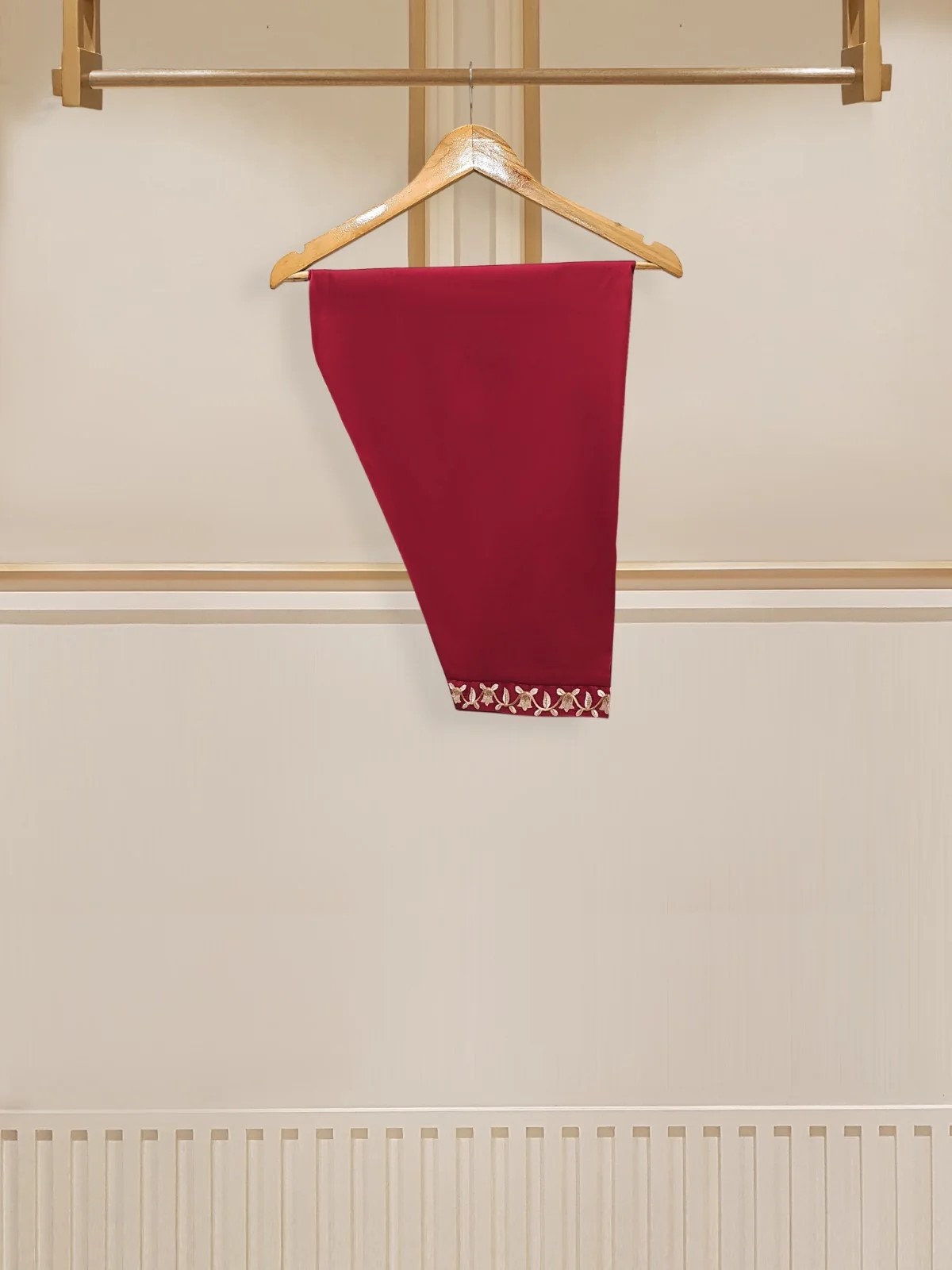 Agha Noor Embroidered Lawn Suit - Maroon - 3 Piece