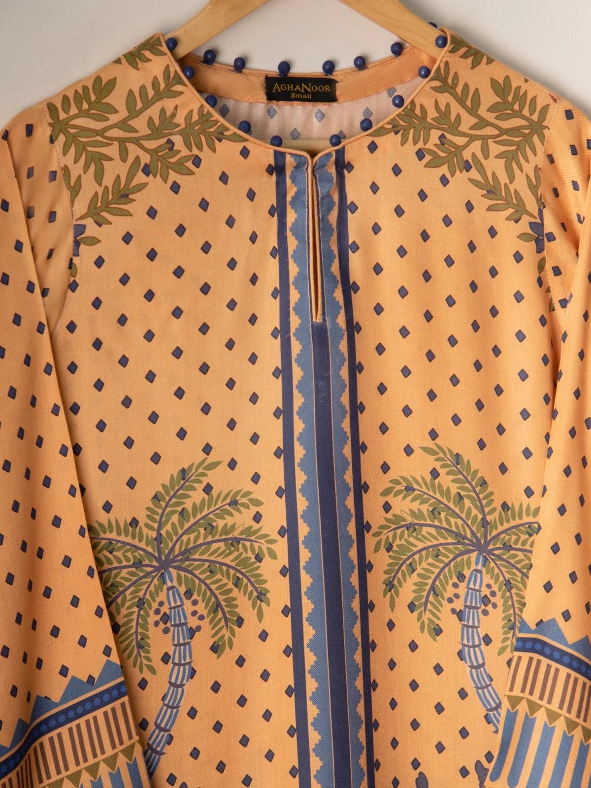 Aghanoor 2 piece - Printed Marina Suit - (Size- L, M) India Pakistan Bangladesh Shalwar Kameez