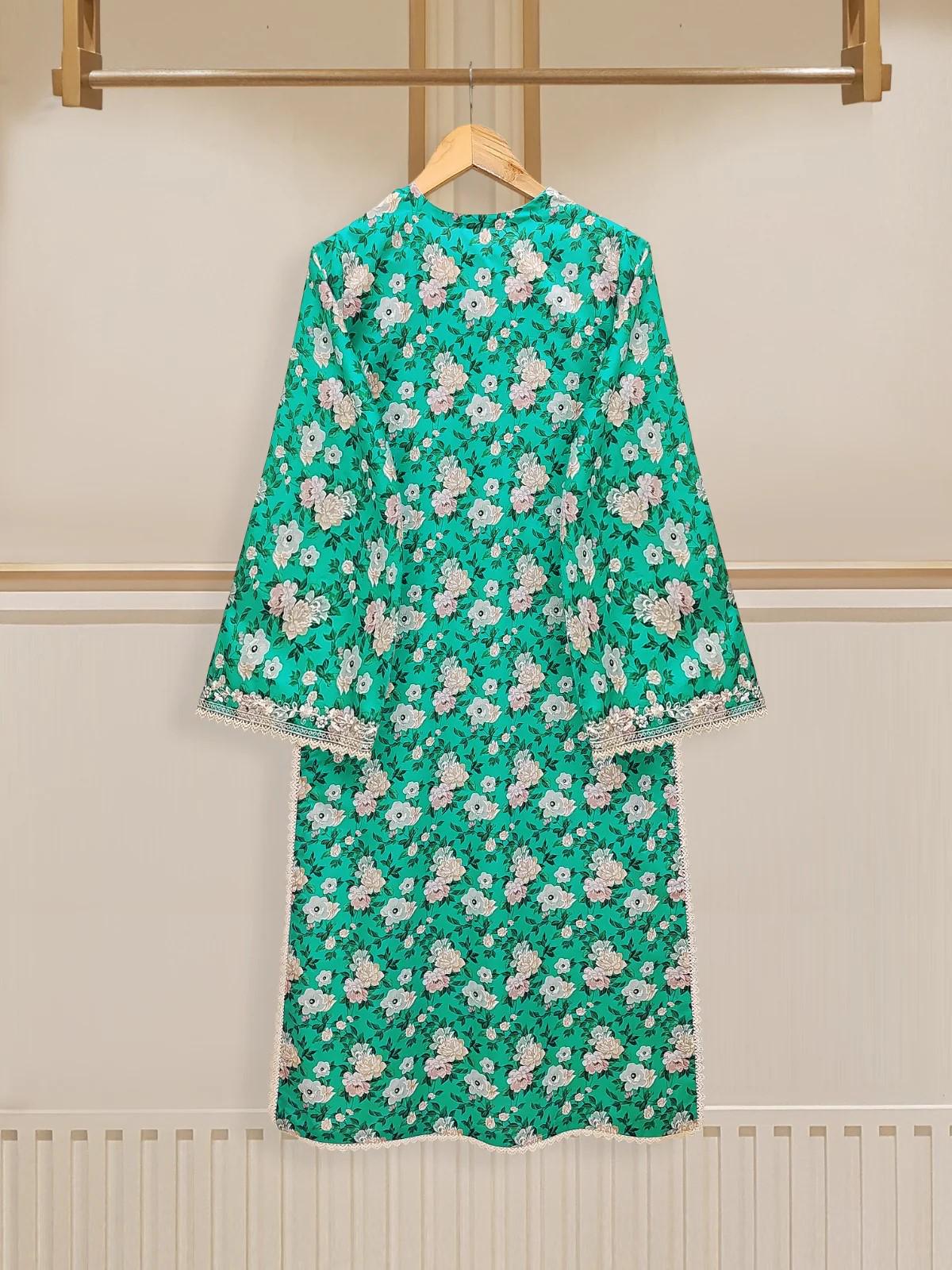 Agha Noor 3 piece - Summer Cotton Printed Embroidered Suit