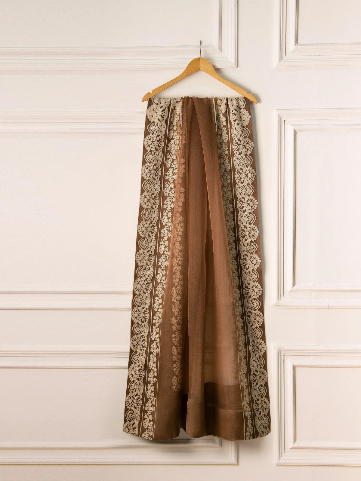 Agha Noor 3 Piece Embroidered Cotton Net Suit - Raw Silk Pants (Size XL)