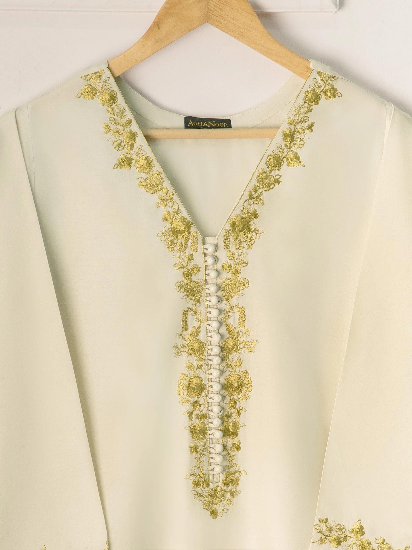 Aghanoor 3 piece - Cotton Embroidered Suit - (Size-M ) - Chest Size 42"