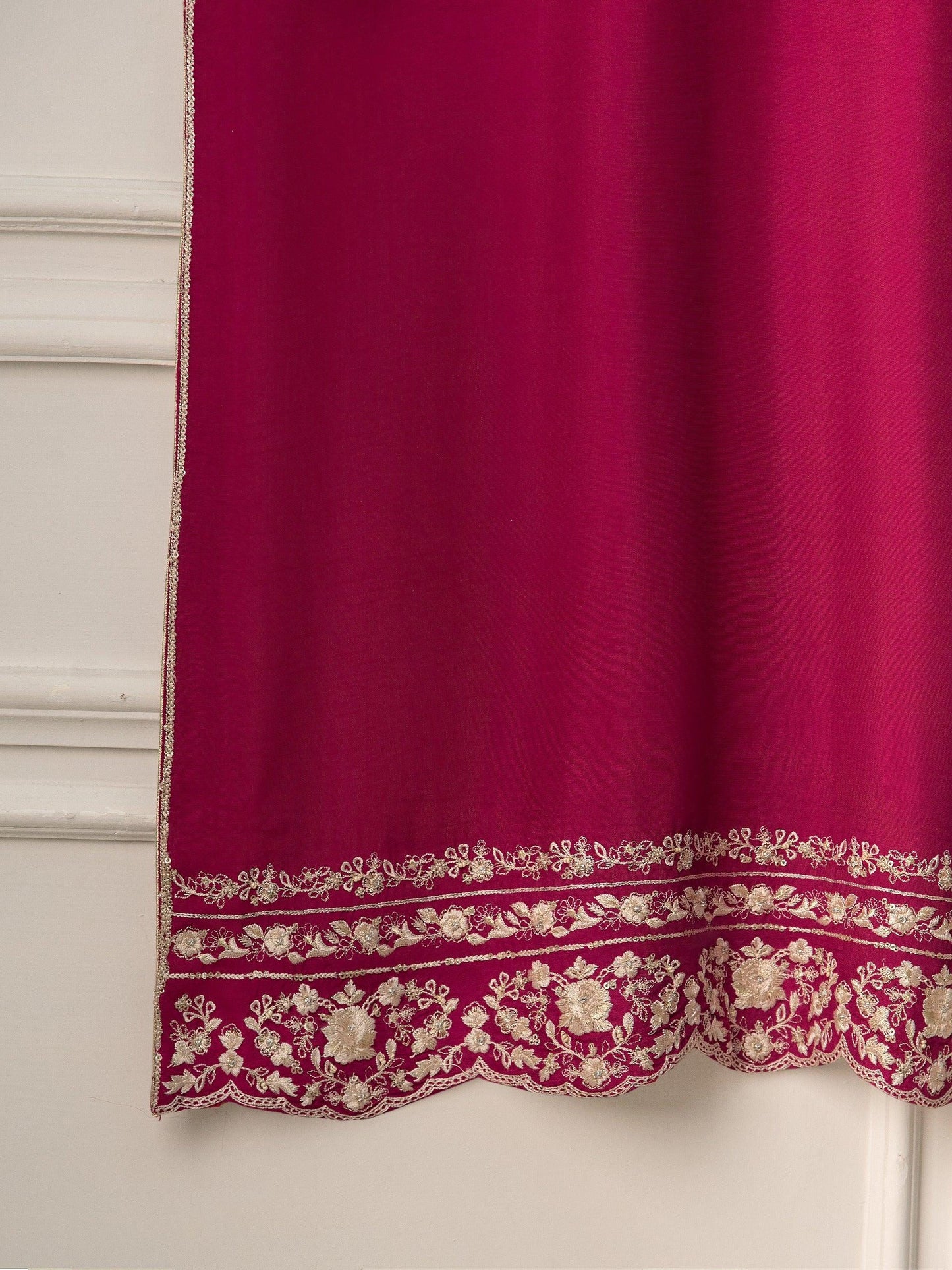 Agha Noor - 2 Piece Embroidered Korean Silk Shalwar Kameez Suit