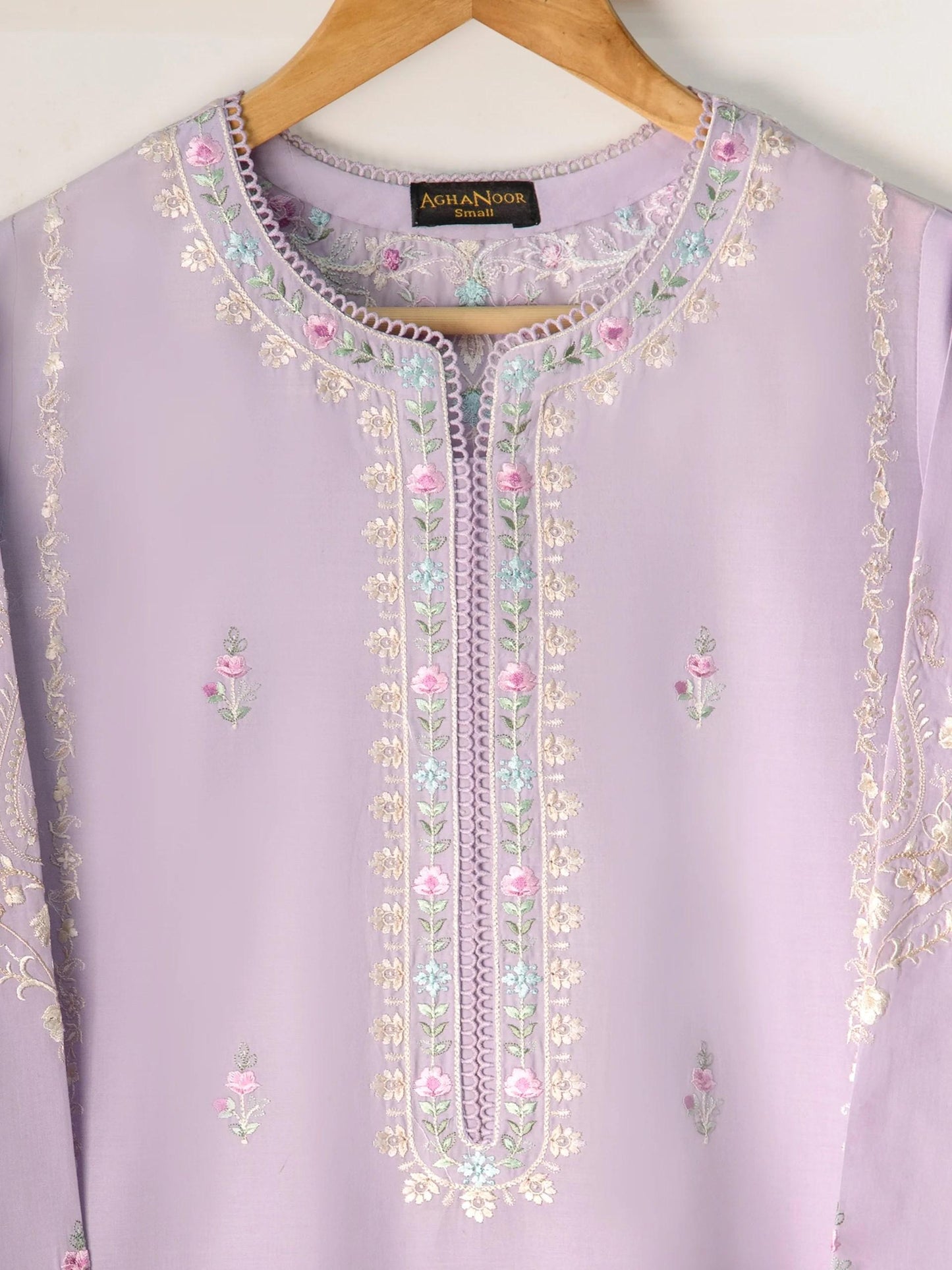 Agha Noor 2 piece - Embroidered Cotton Suit - Lilac