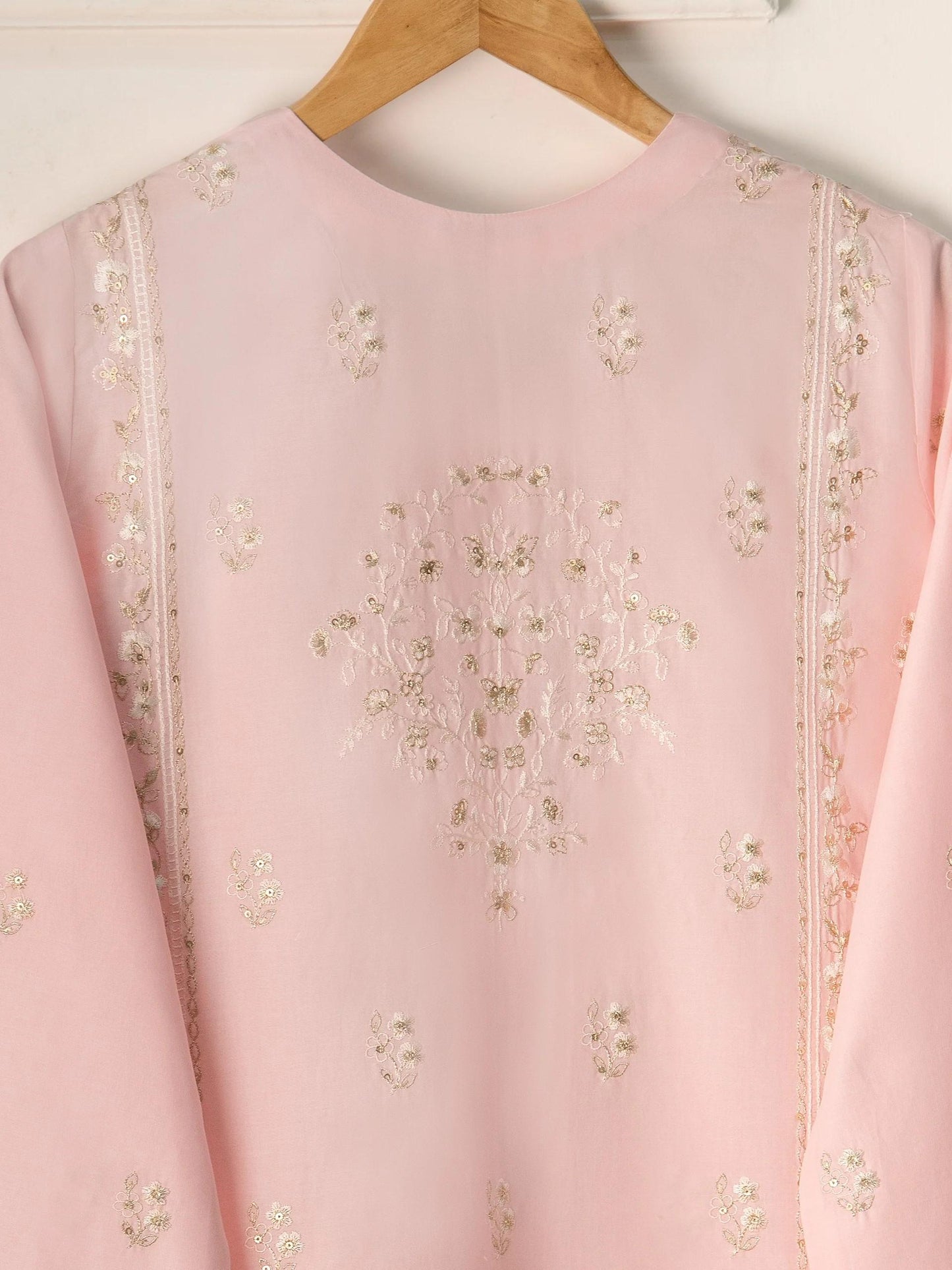 Agha Noor  - 2 Piece Embroidered Cambric Suit - Size L - Chiffon Dupatta