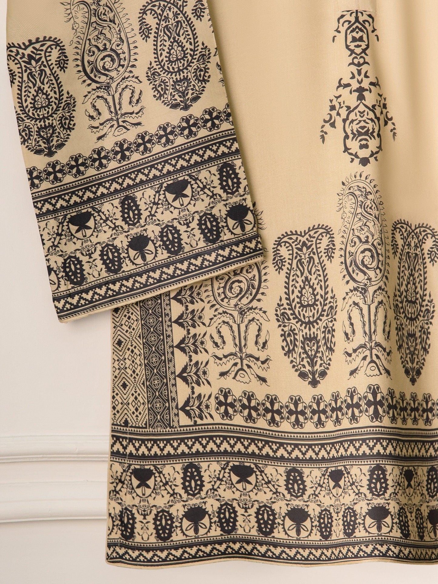 Digital Printed Marina Shalwar Kameez Dupatta - Beige 3 - Piece Suit Agha Noor