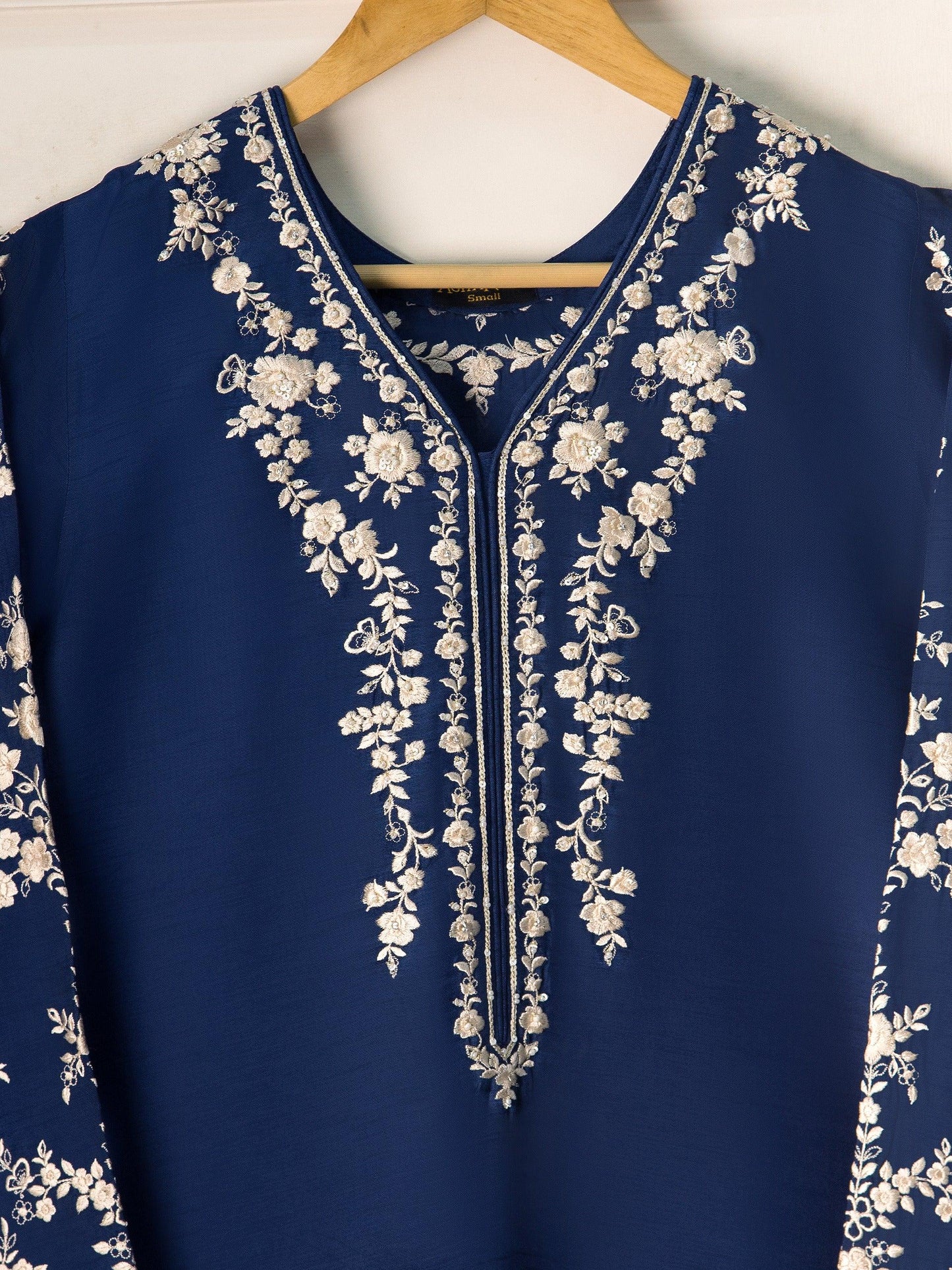 Agha Noor 2 Piece Korean Silk Embroidered Suit