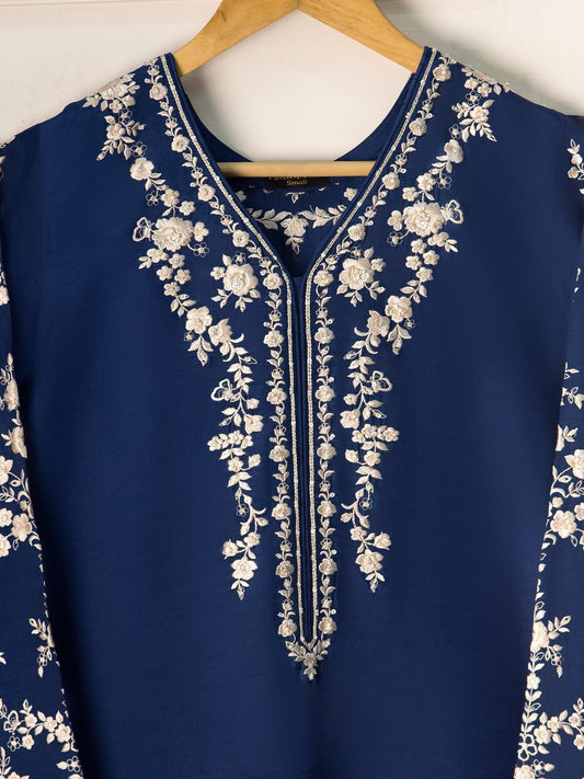 Agha Noor 2 Piece Korean Silk Embroidered Suit