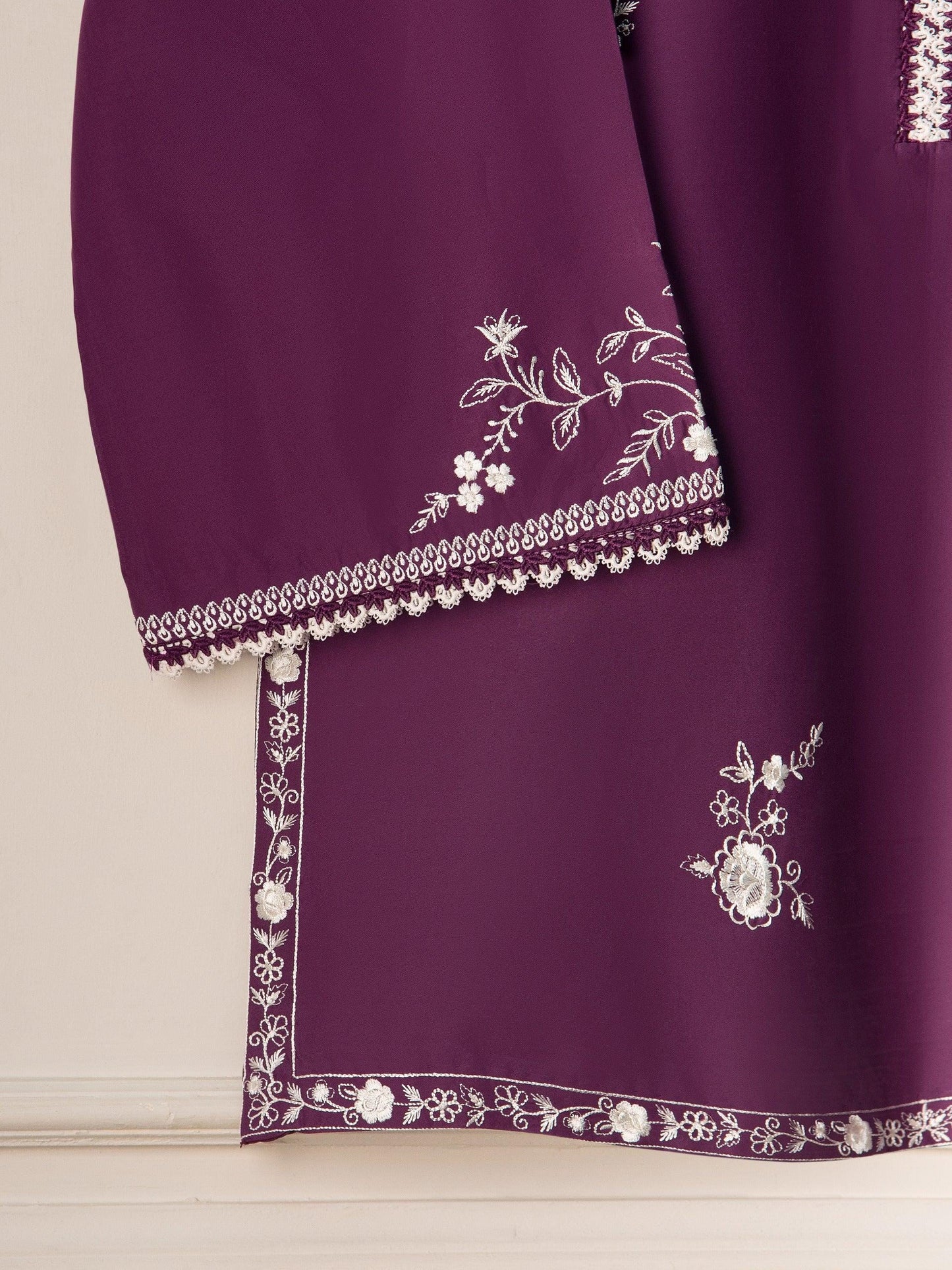 Agha Noor 2 piece - Embroidered Cotton Suit - Short Kurta Shalwar