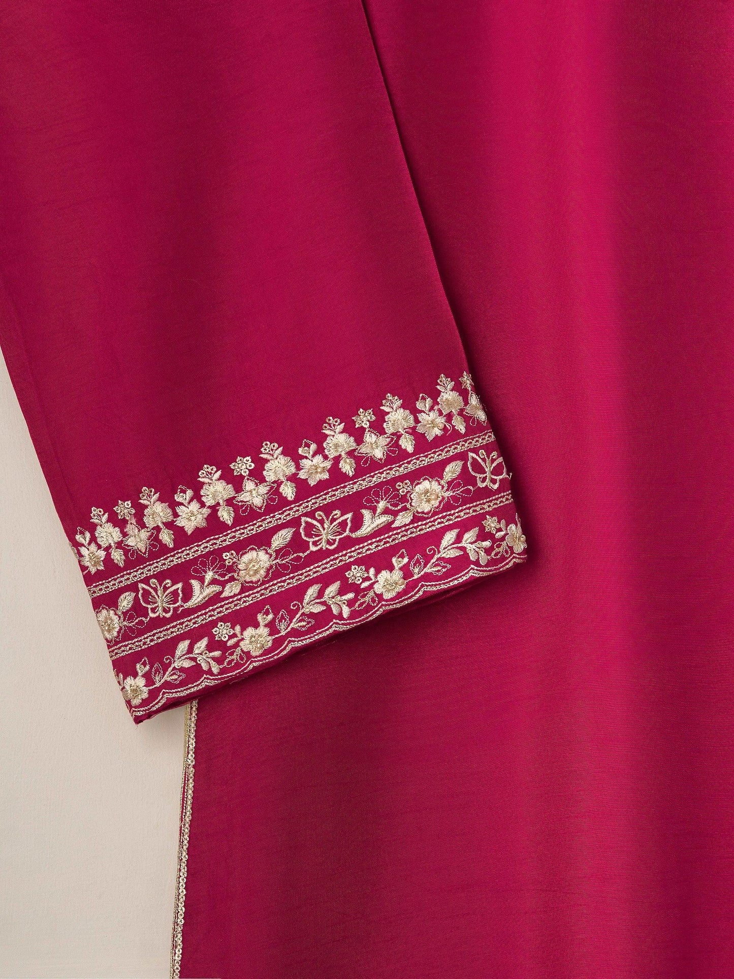Agha Noor - 2 Piece Embroidered Korean Silk Shalwar Kameez Suit