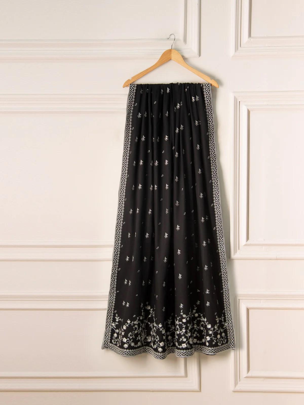 Agha Noor 2 piece - Embroidered Jacquard Frock Suit  - Shirt and Dupatta
