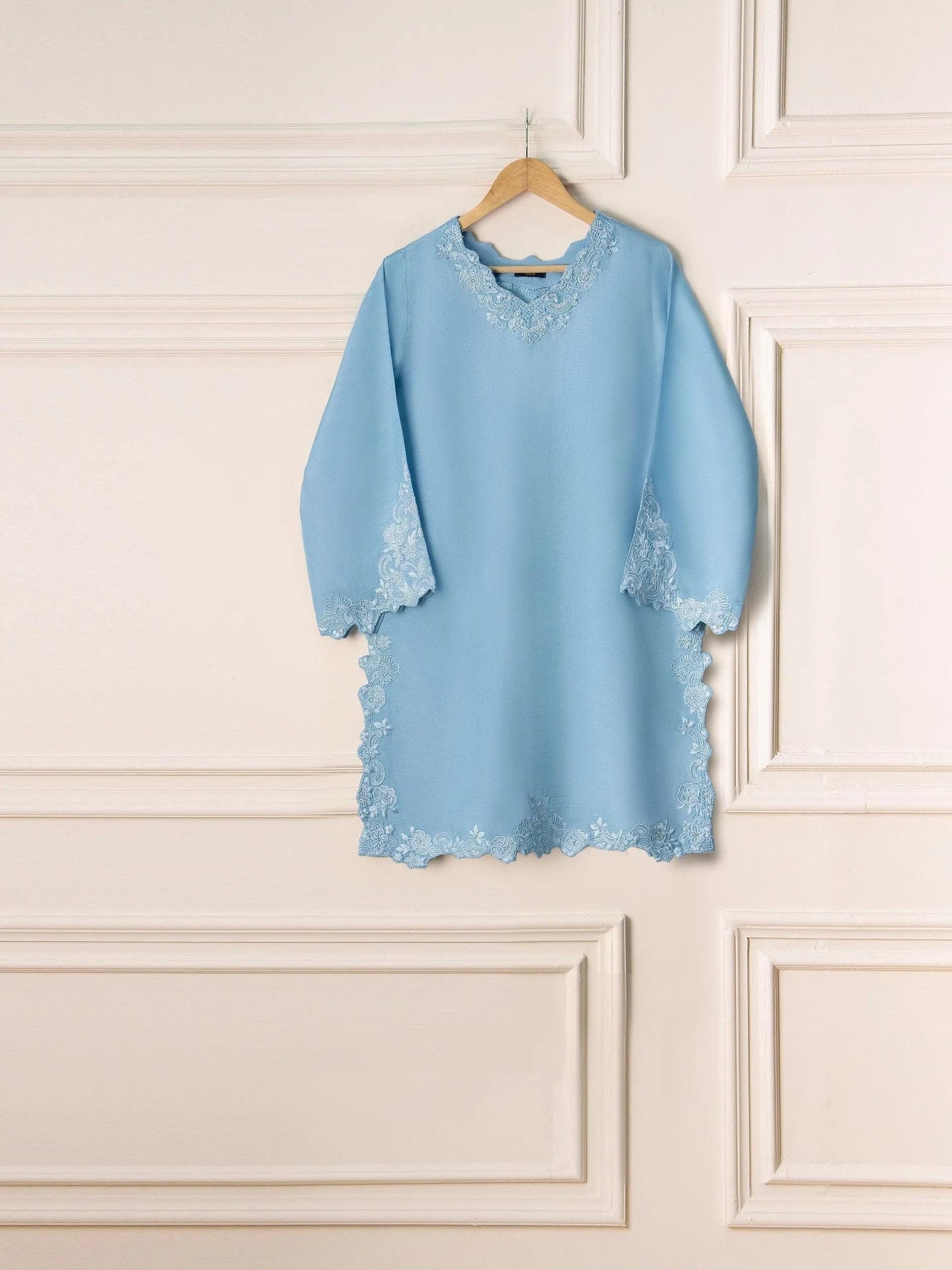2 Piece Agha Noor Korean Silk Embroidered Suit