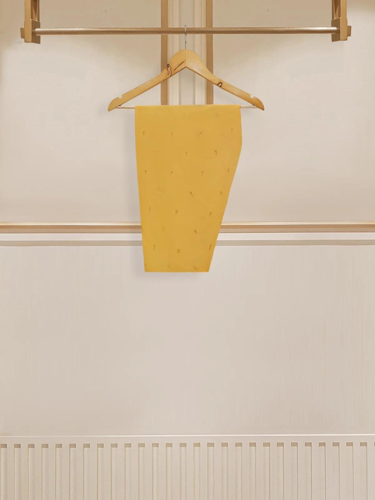 Agha Noor 3 Piece Embroidered Cotton Suit - Mustard