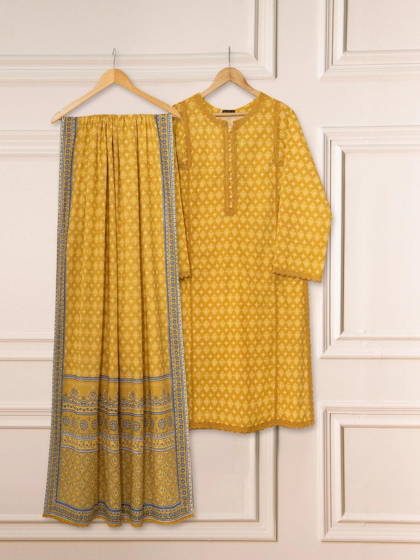 Digital Printed Cambric Suit: Elegant Shirt & Dupatta (XL, L)