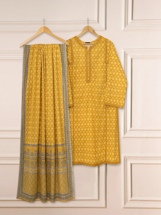 Digital Printed Cambric Suit: Elegant Shirt & Dupatta (XL, L)