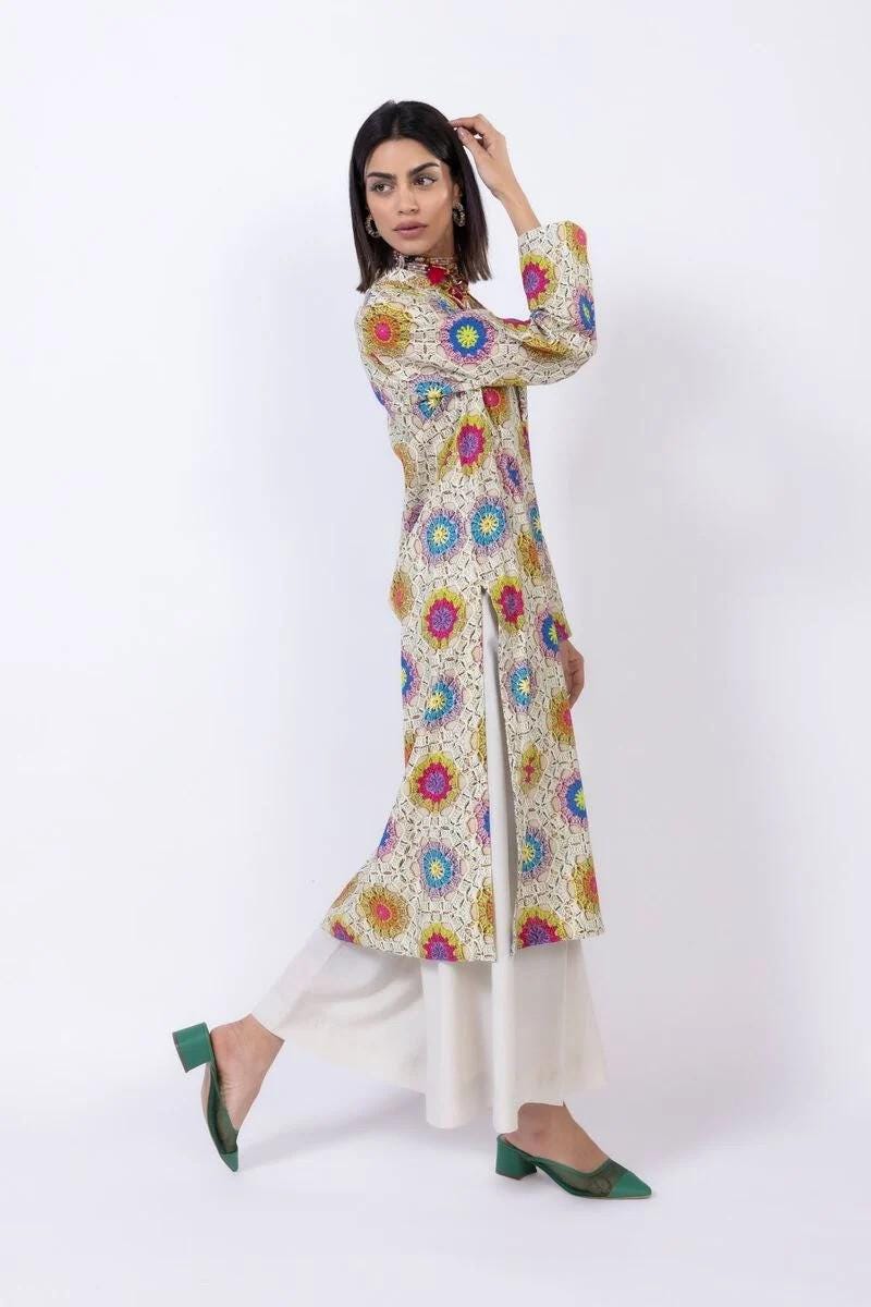 Crochet like - Cotton Kurta - Size 12 & 14