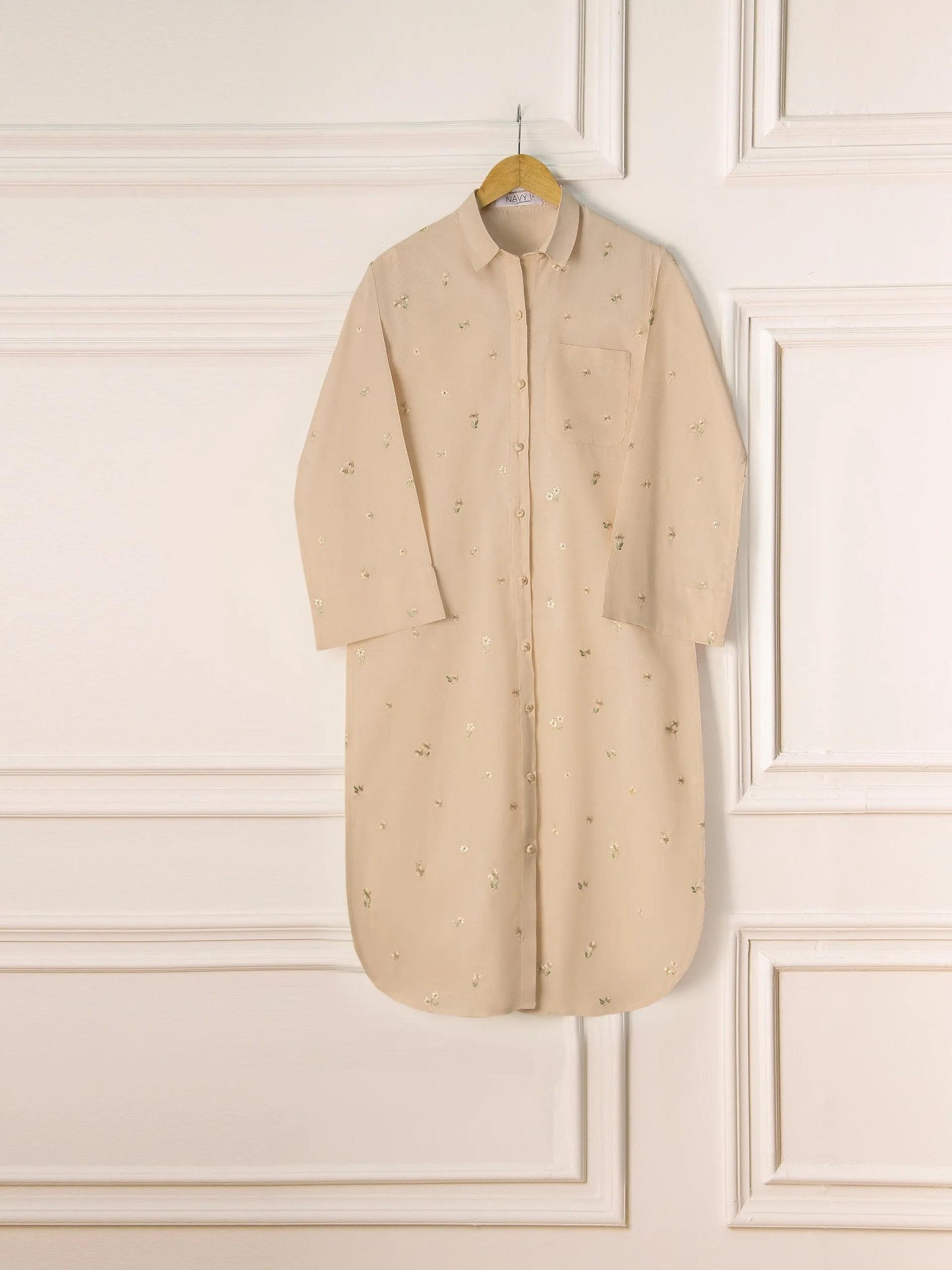 Aghanoor Embroidered Cambric Shirt (Size - Large)