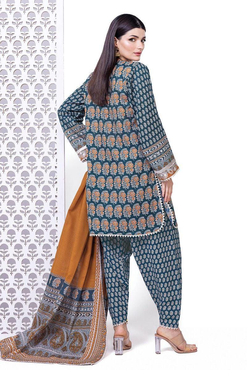 Embroidered Khadi Cotton 3 - Piece Suit
