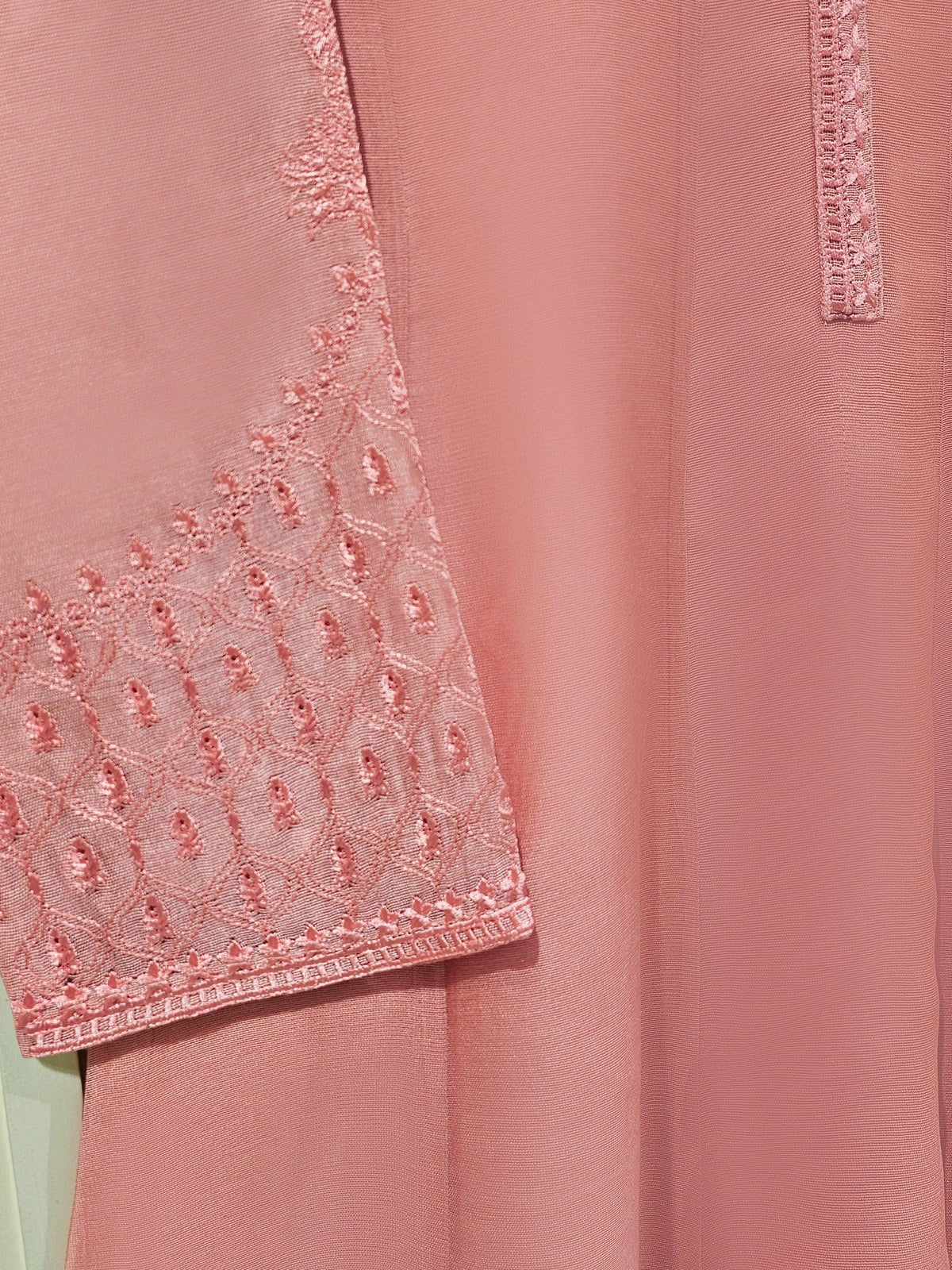 Agha Noor Embroidered Cotton Net Suit with Printed Chiffon Dupatta - 3 Piece